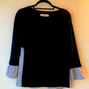 Black top with peplum back